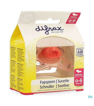 Difrax Sucette Dental 0-6Mois